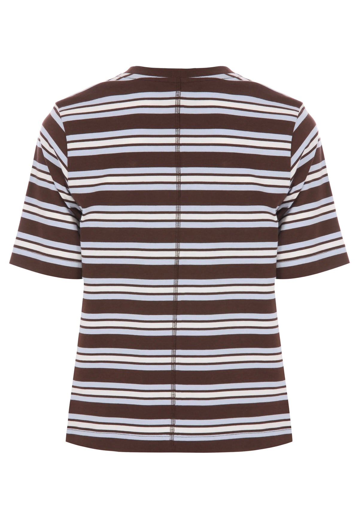Womens Chocolate Brown Diamante Stripe T-Shirt