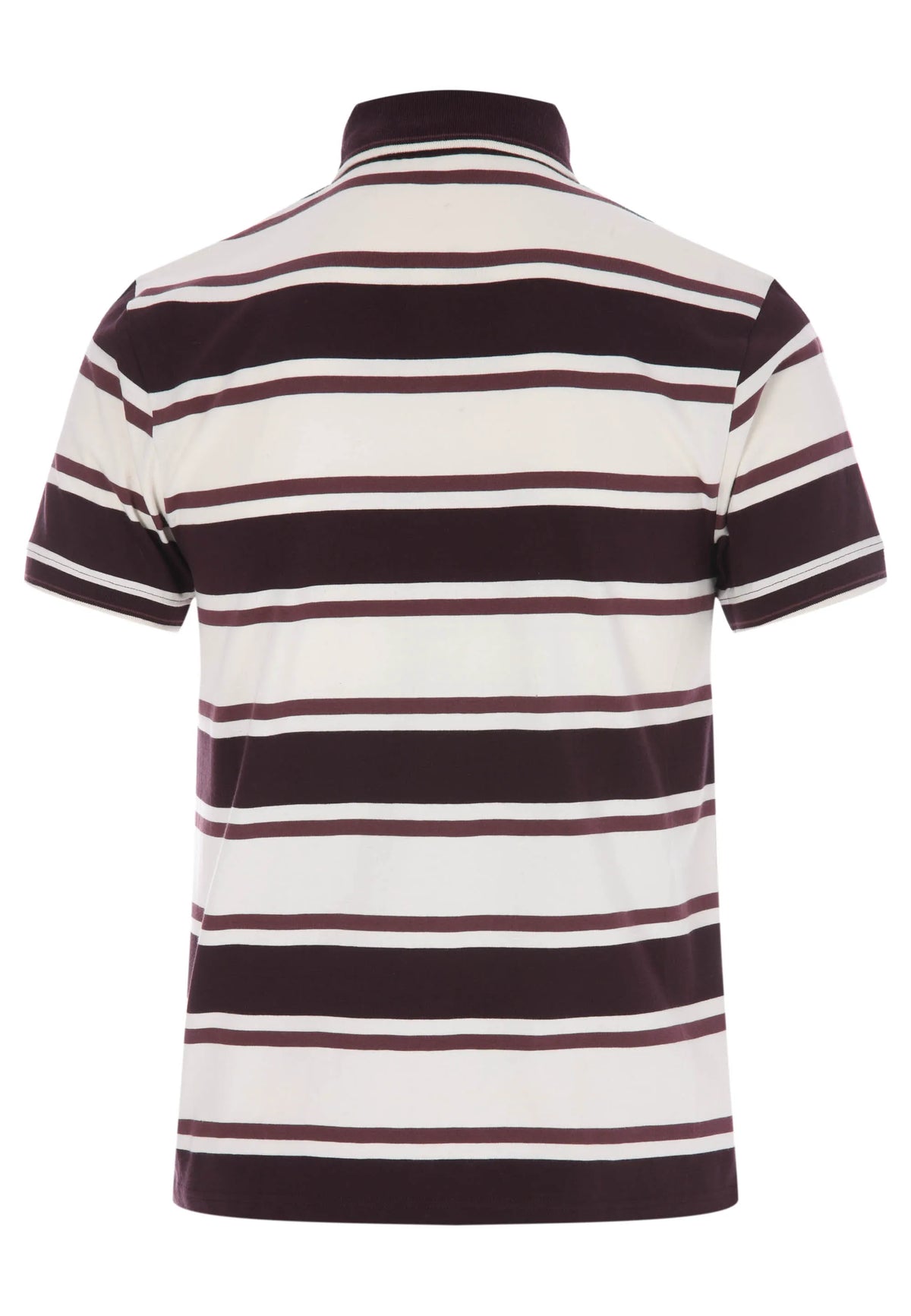 Mens Plum Horizontal Stripe Polo Shirt