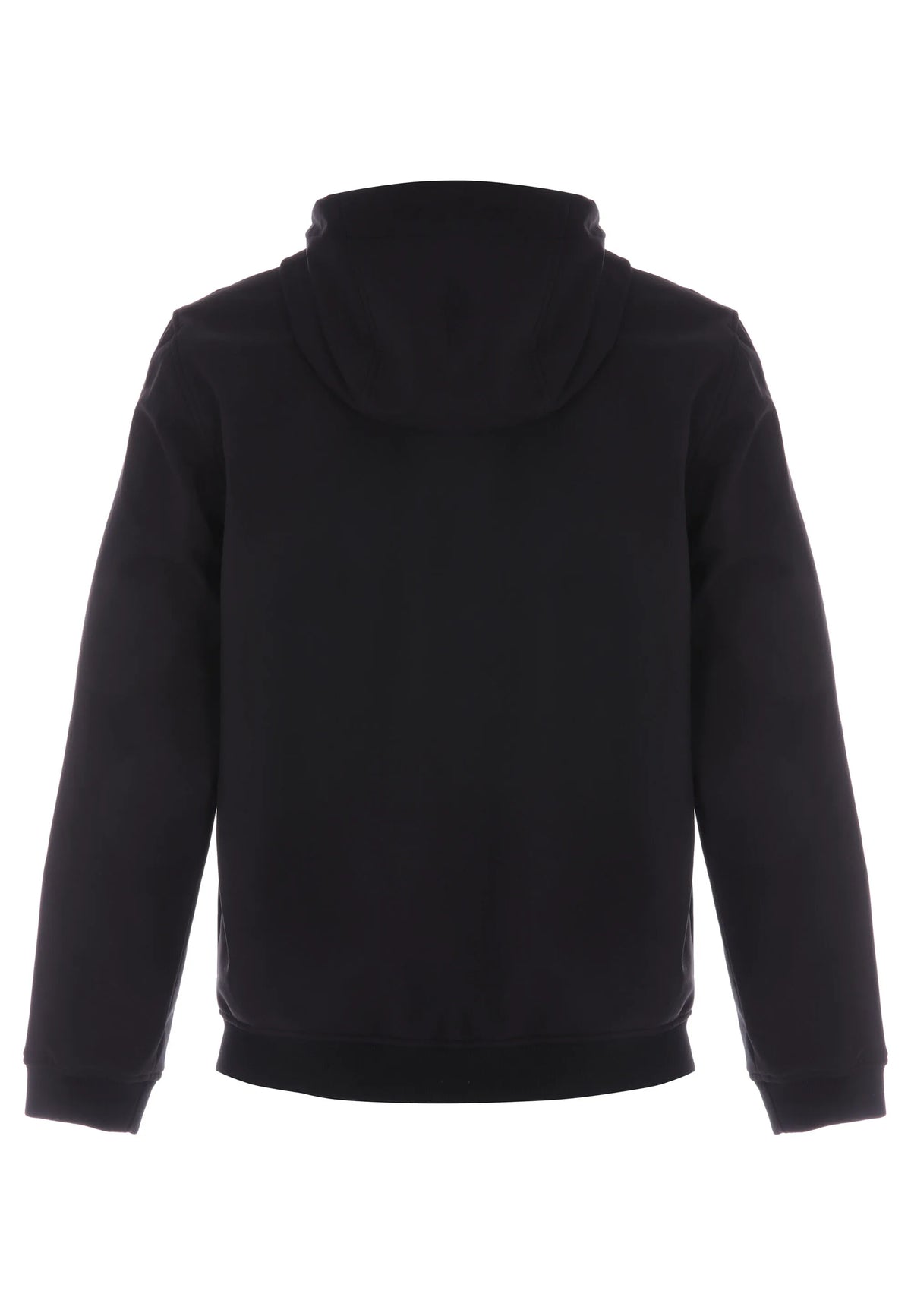 Mens Black Soft Shell Hooded Jacket
