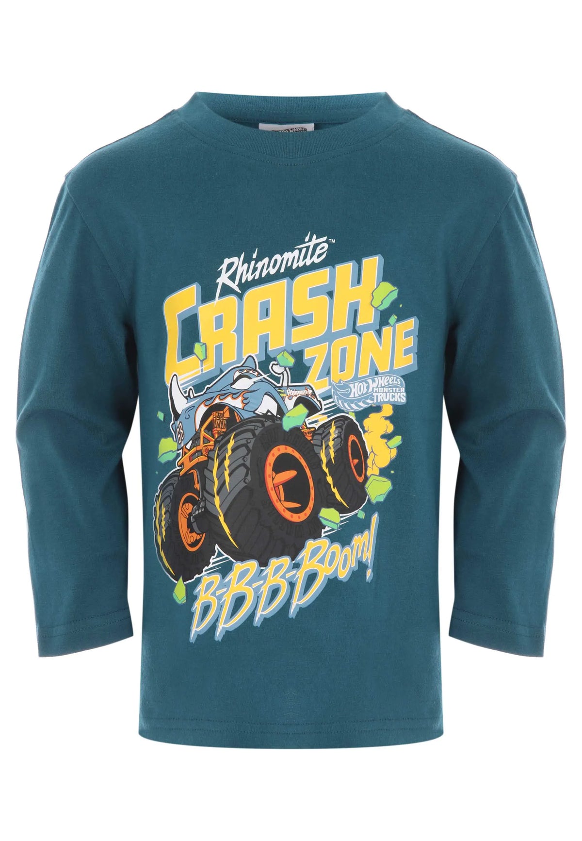 Younger Boys Green Cotton Monster Truck T-Shirt