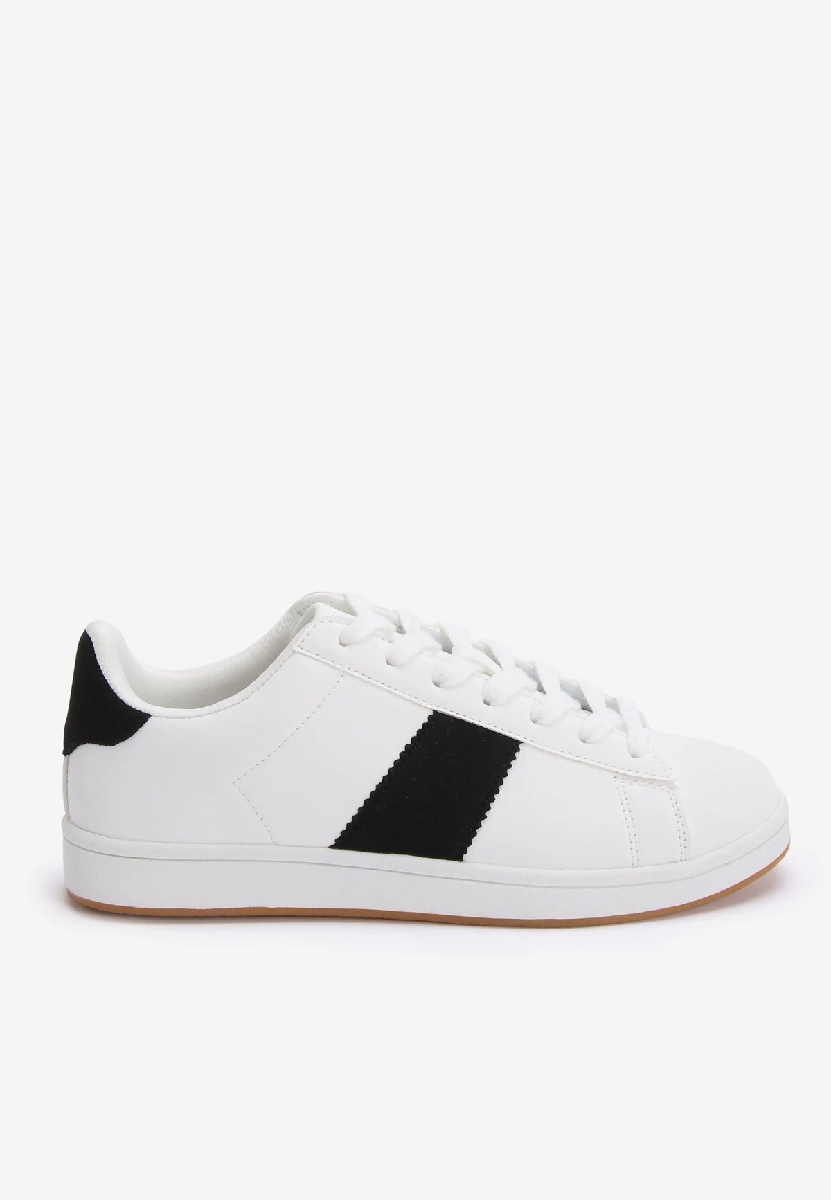Womens White Side Stripe Trainers