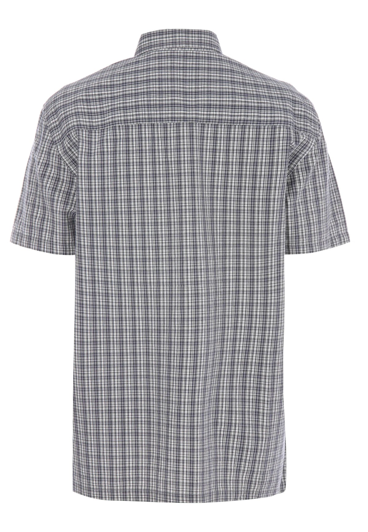 Mens Grey Check Poplin Cotton Shirt