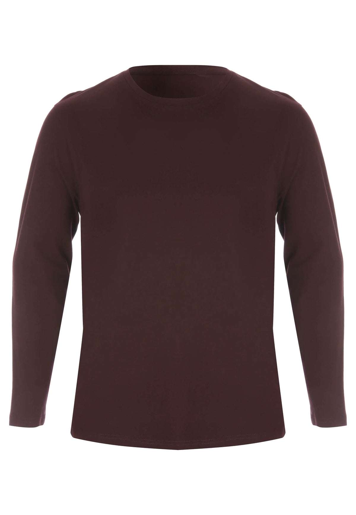 Mens Burgundy Cotton Long Sleeve Pyjama Top