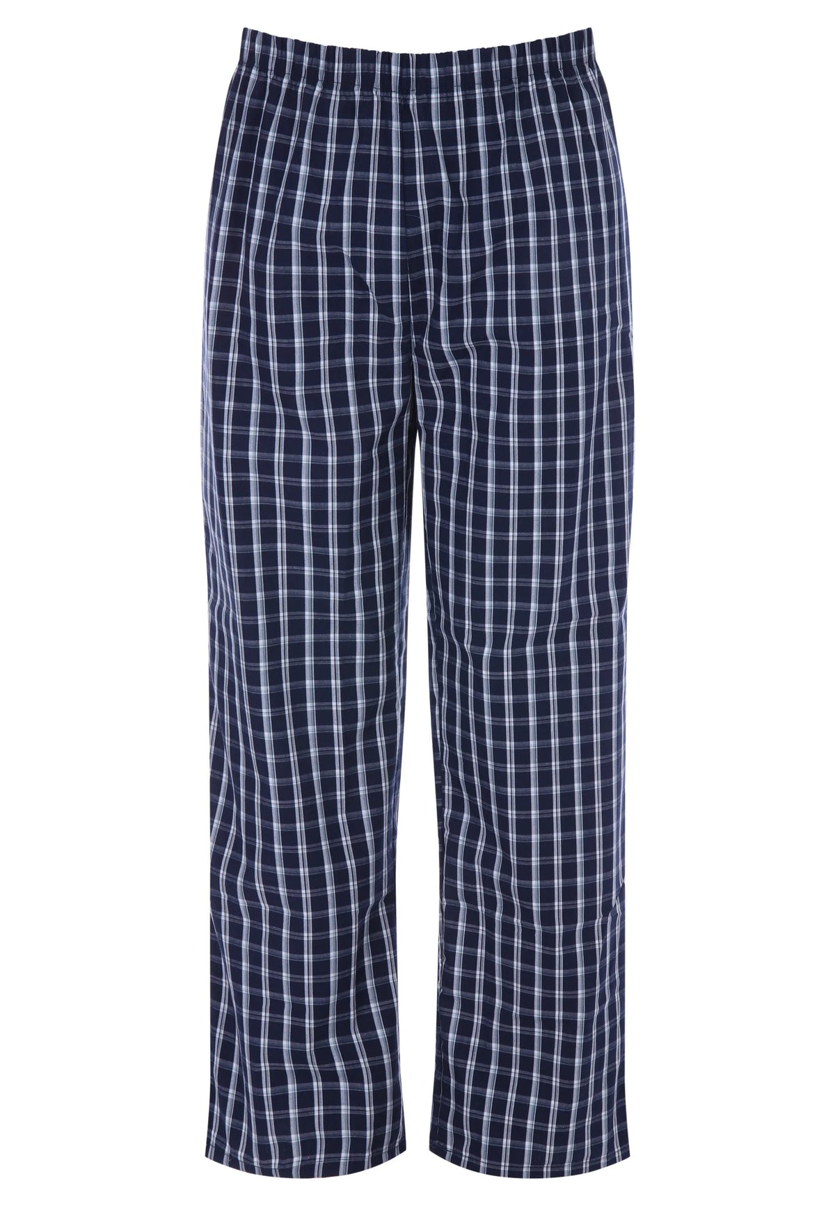 Mens Navy & White Check Revere Pyjama Set