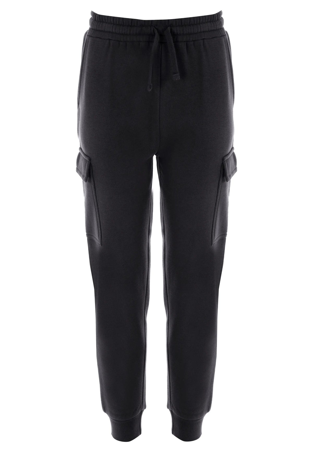 Older Boys Black Cargo Sweat Joggers