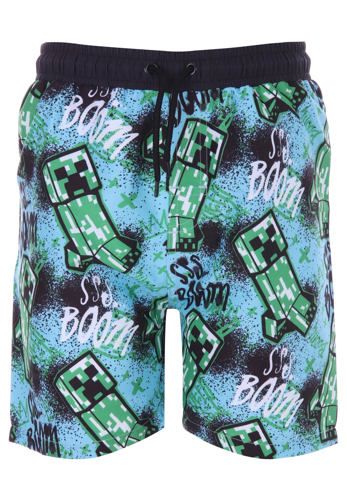 Older Boys Turquoise Minecraft Swim Shorts