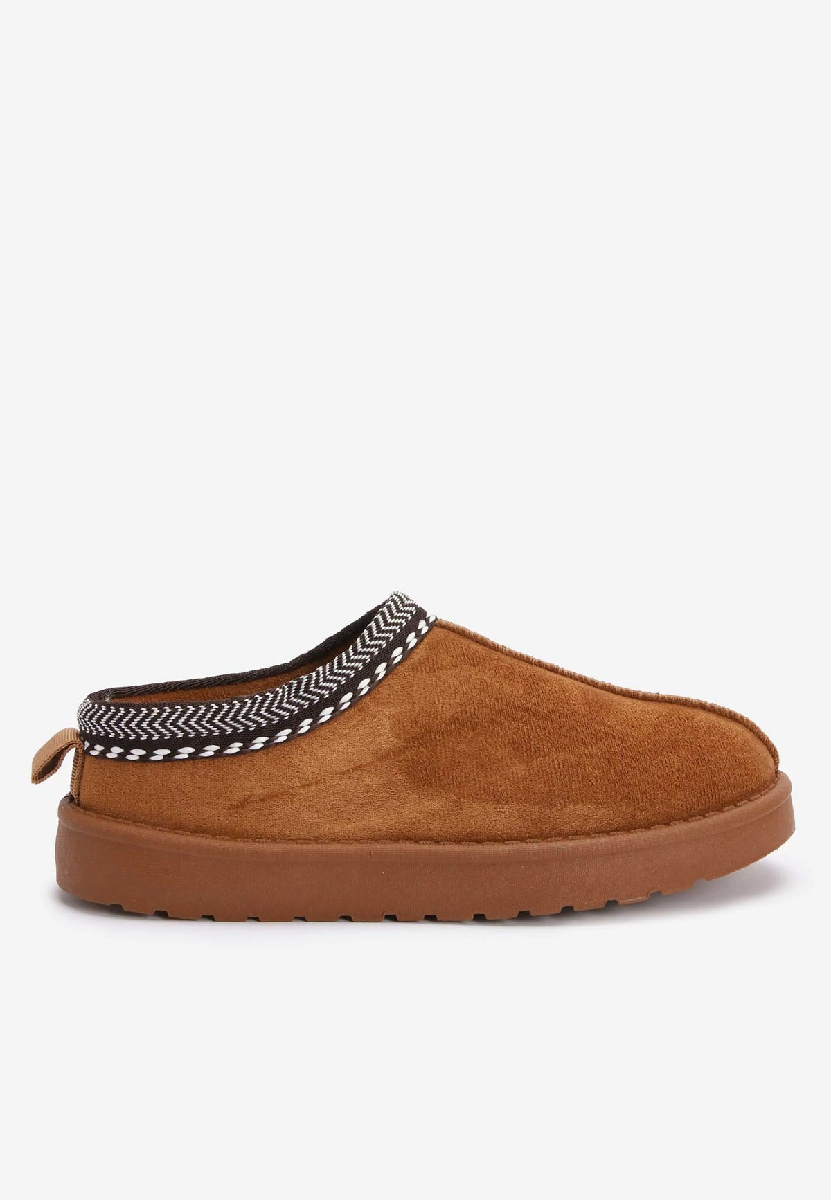 Older Girls Tan Casual Cosy Mules