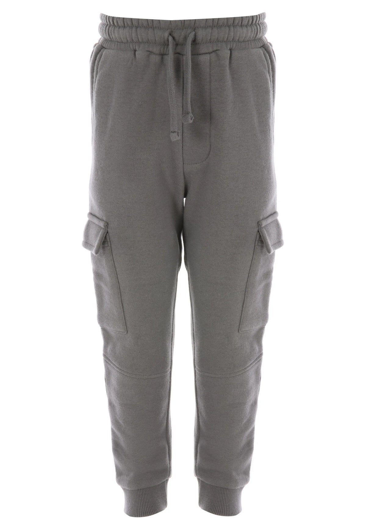 Younger Boys Grey Cargo Sweat Joggers