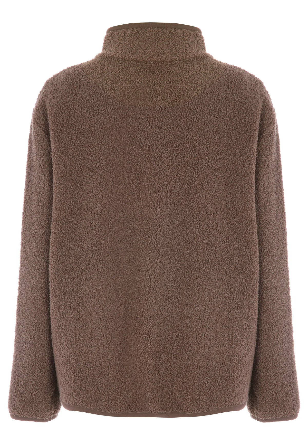 Womens Mocha Borg Fleece Jacket