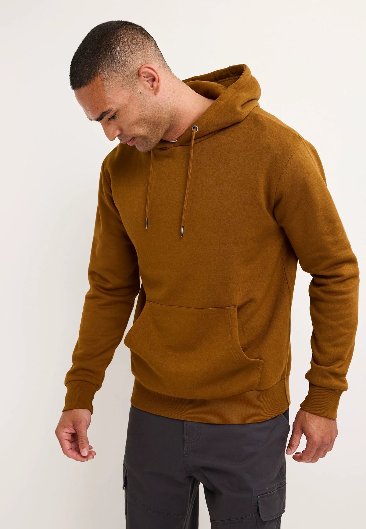 Mens Mustard Cotton Rich Hoodie