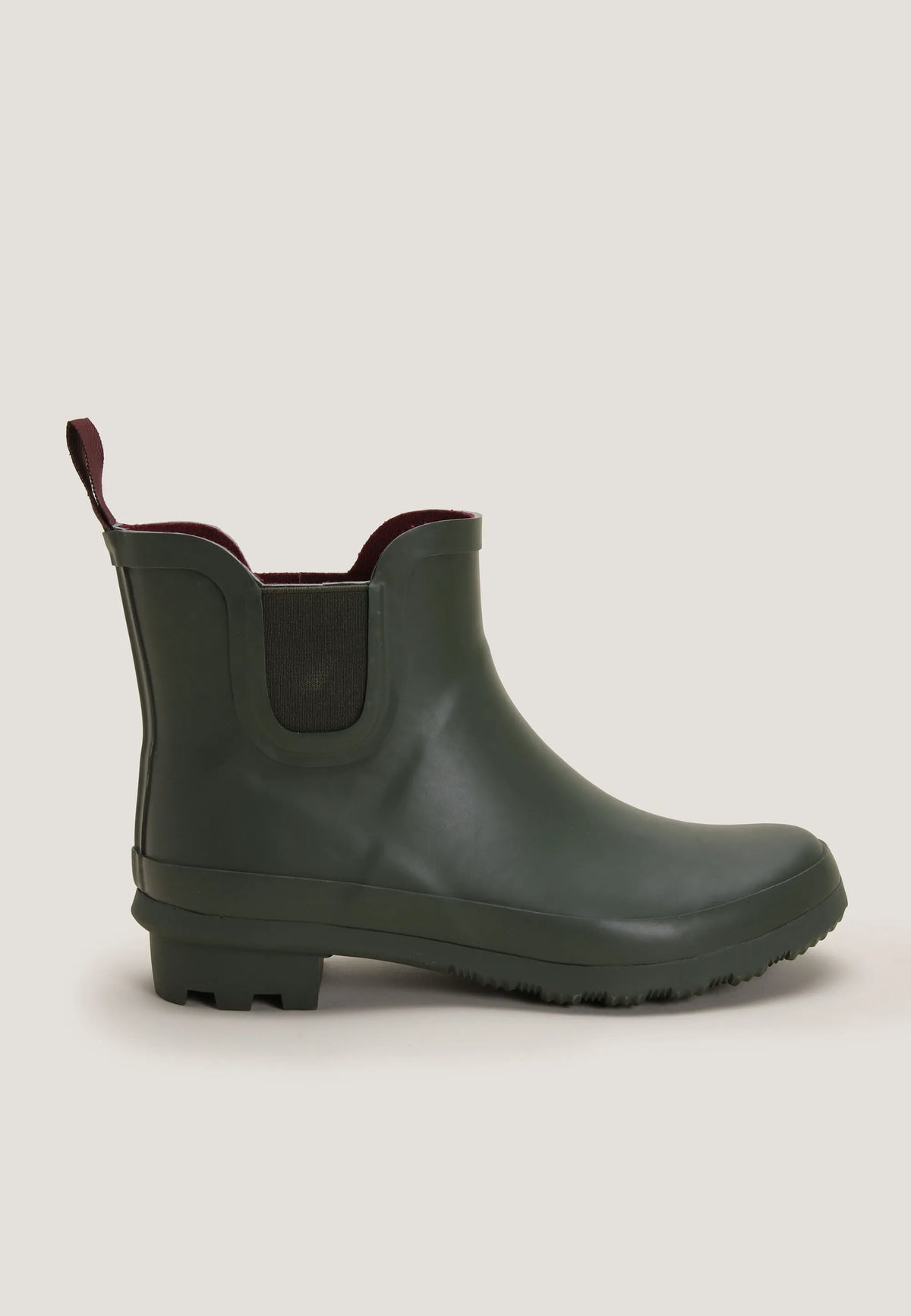 Womens Khaki Plain Short Wellie Boots