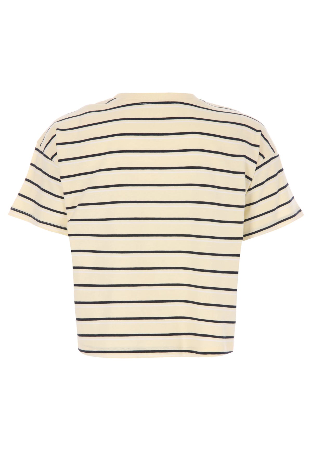 Older Girls Lemon & Black Stripe Boxy T-shirt