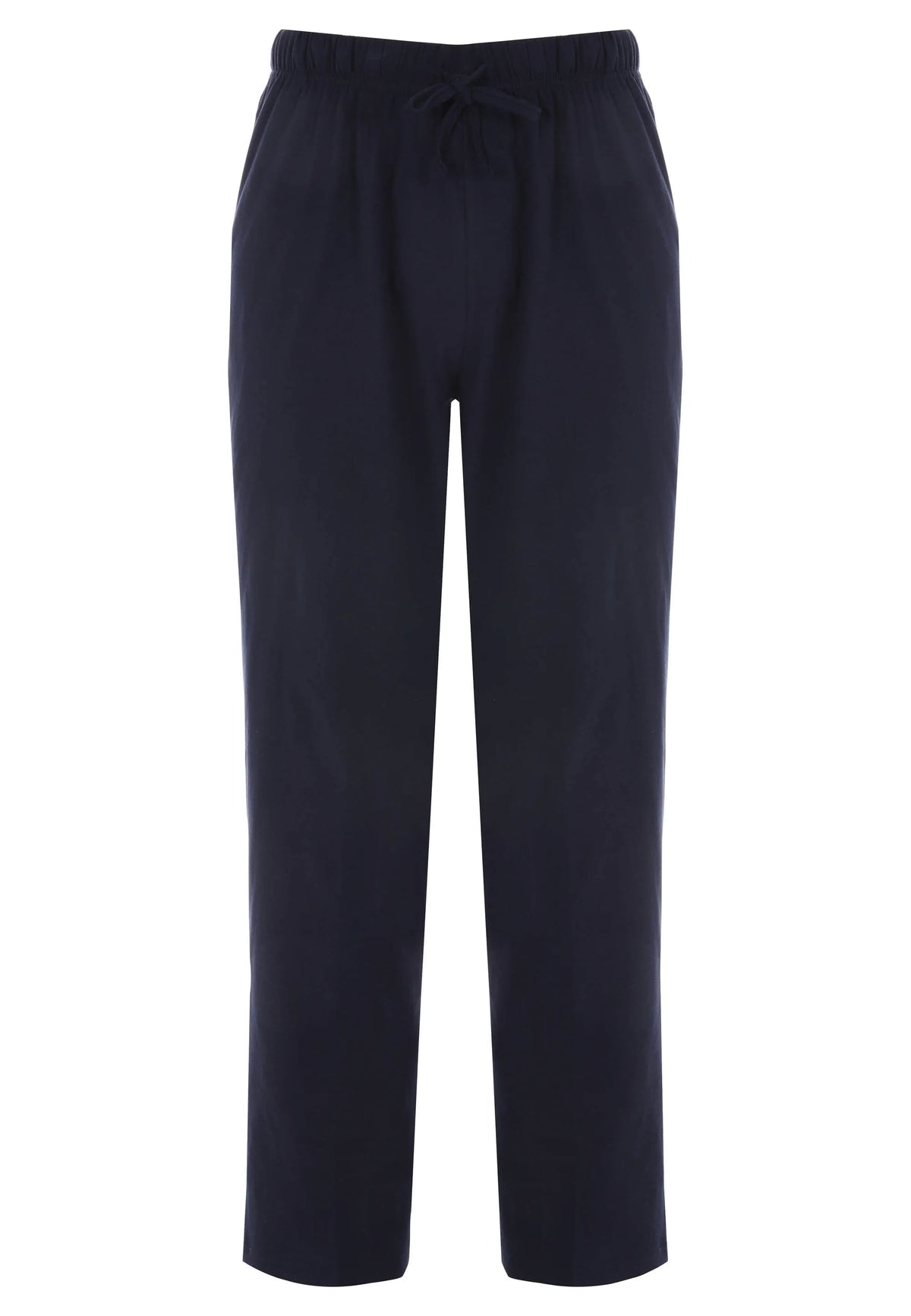 Mens Navy Stripe Cotton Long Pyjama Set