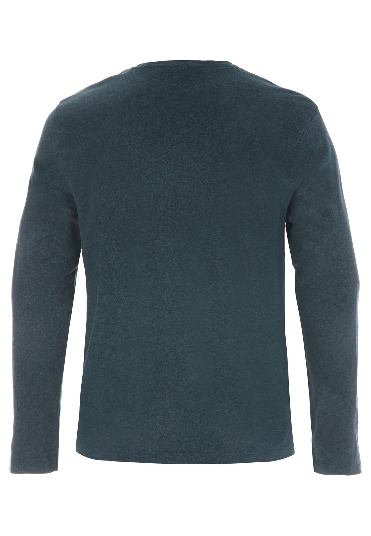 Mens Blue Cotton Long Sleeve T-Shirt