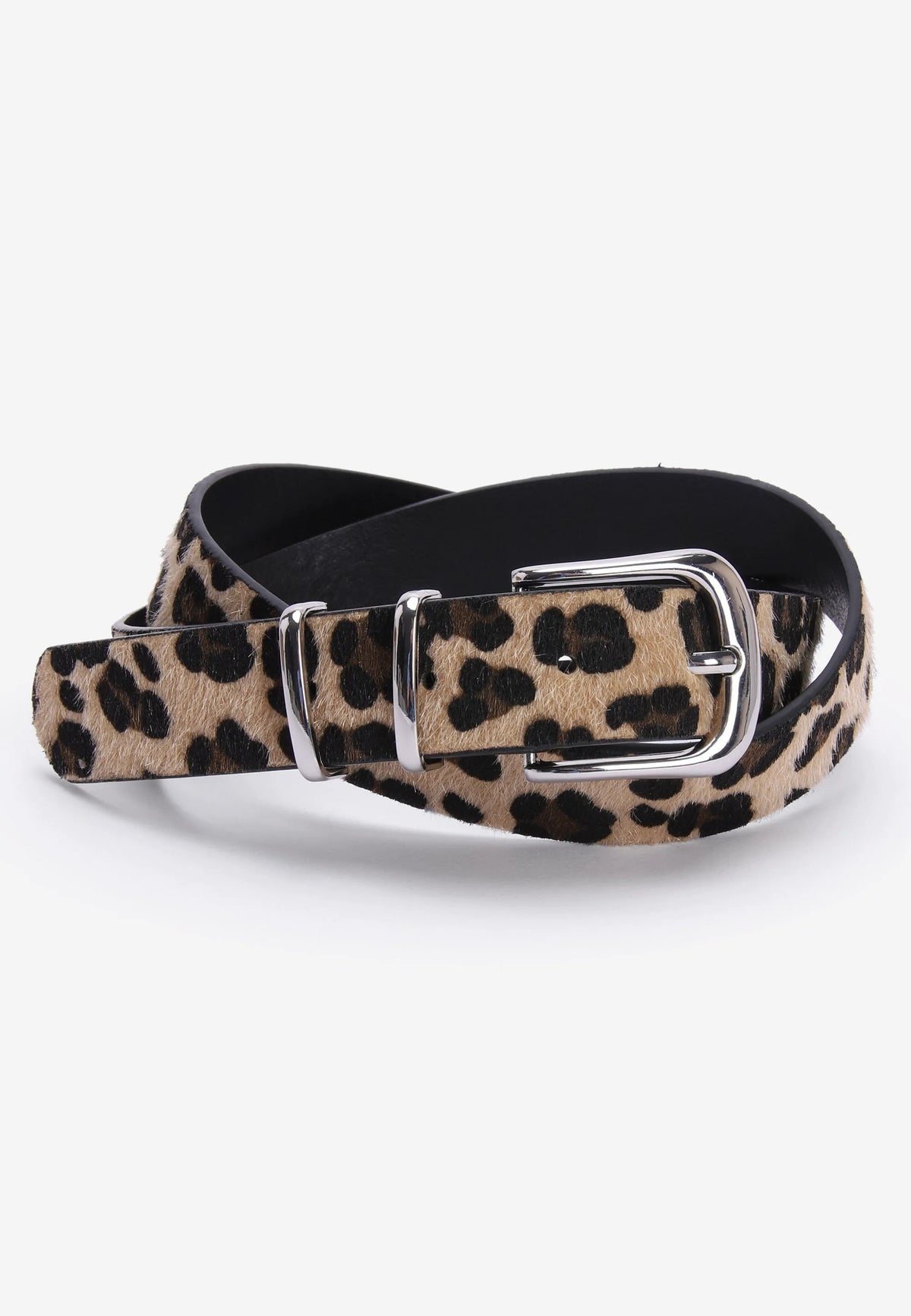 Womens Brown Leopard Print Belt