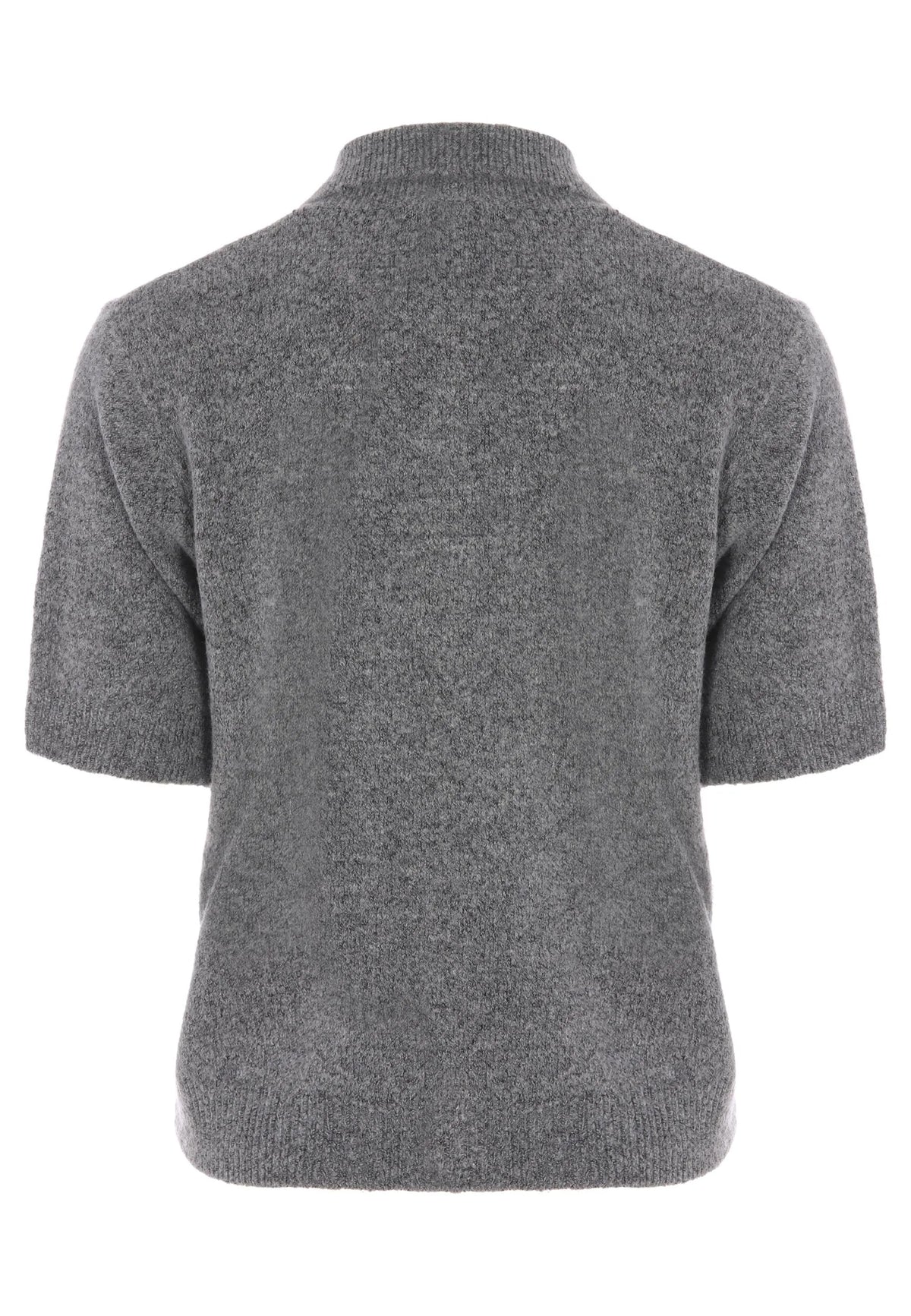 Womens Grey Argyle Collar Cardigan
