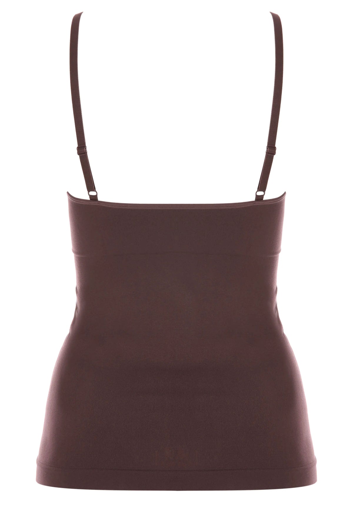 Womens Brown Lace Trim Seamfree Cami Top