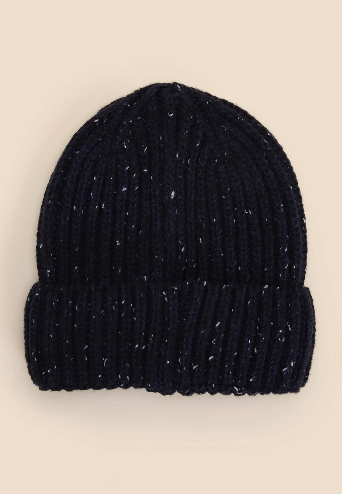 Older Boys Navy Fleck Beanie Hat