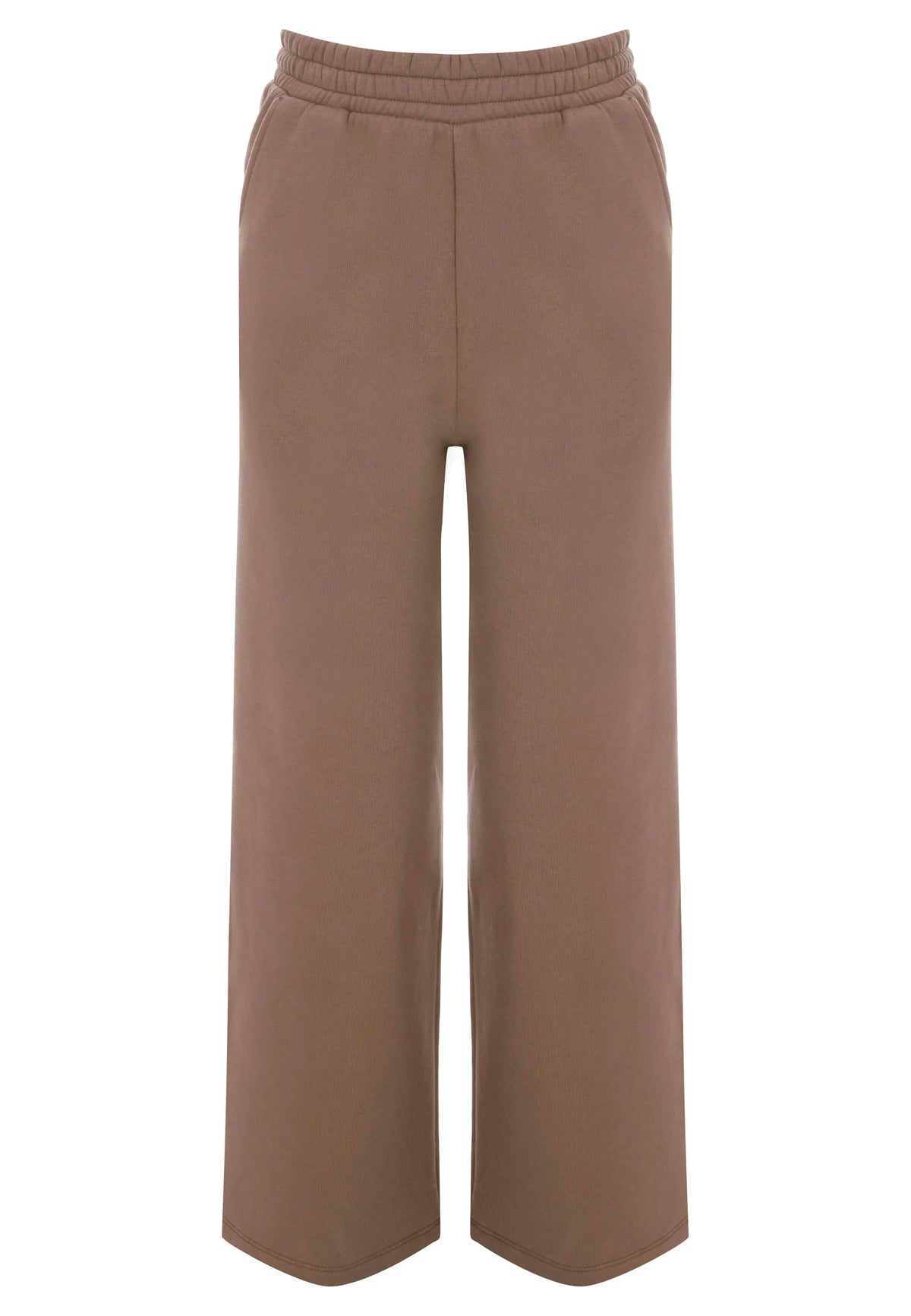 Older Girls Brown Cotton Rich Wide Leg Joggers