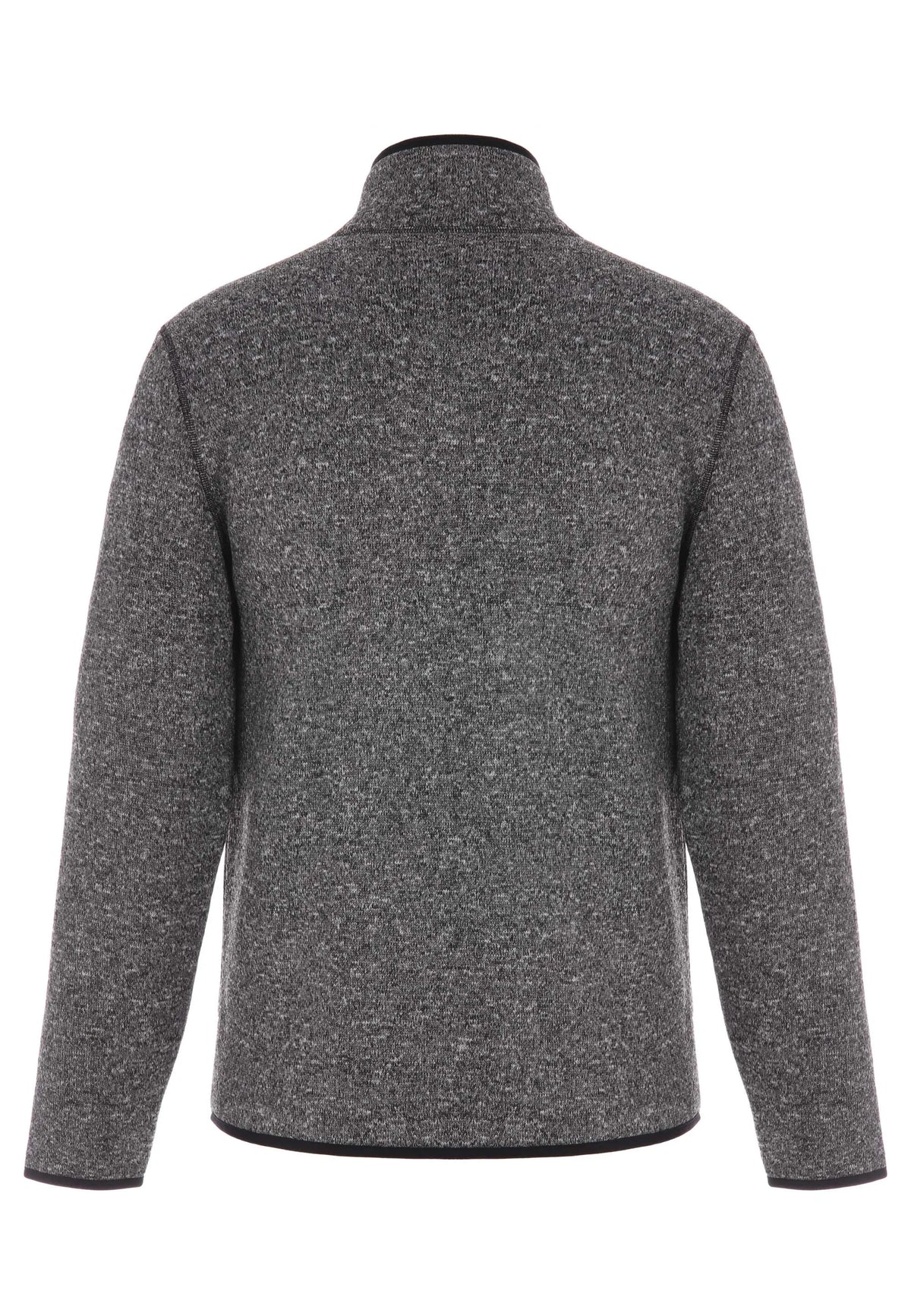 Mens Charcoal Sherpa Zip Through Sweatshirt