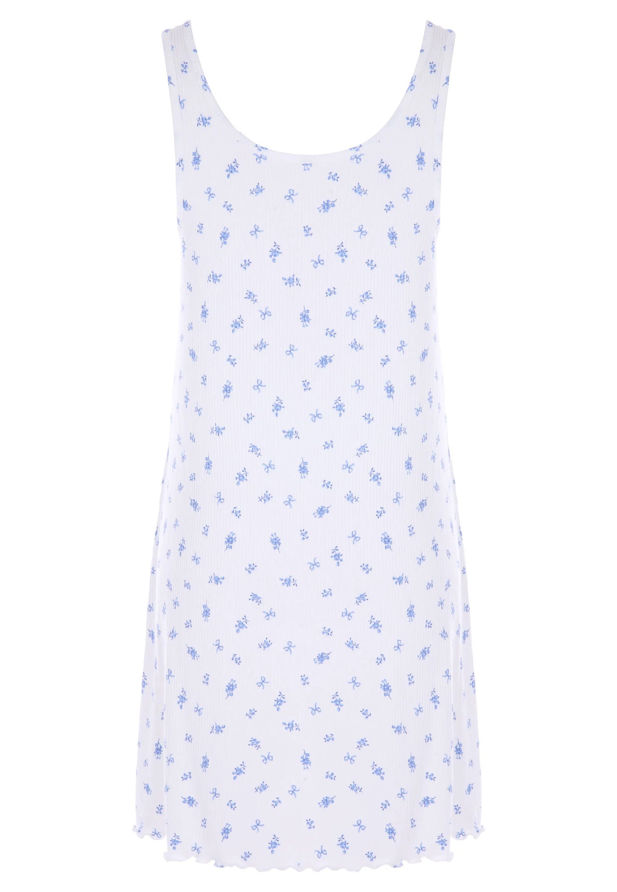 Womens Cream Ditsy Print Chemise Nightdress