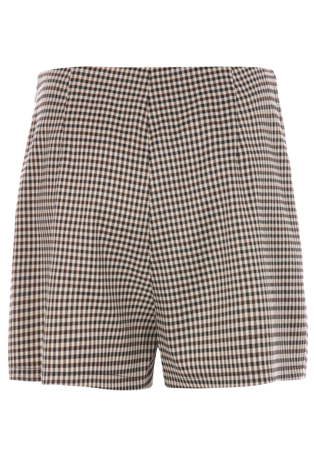 Womens Brown Check Mini Skort
