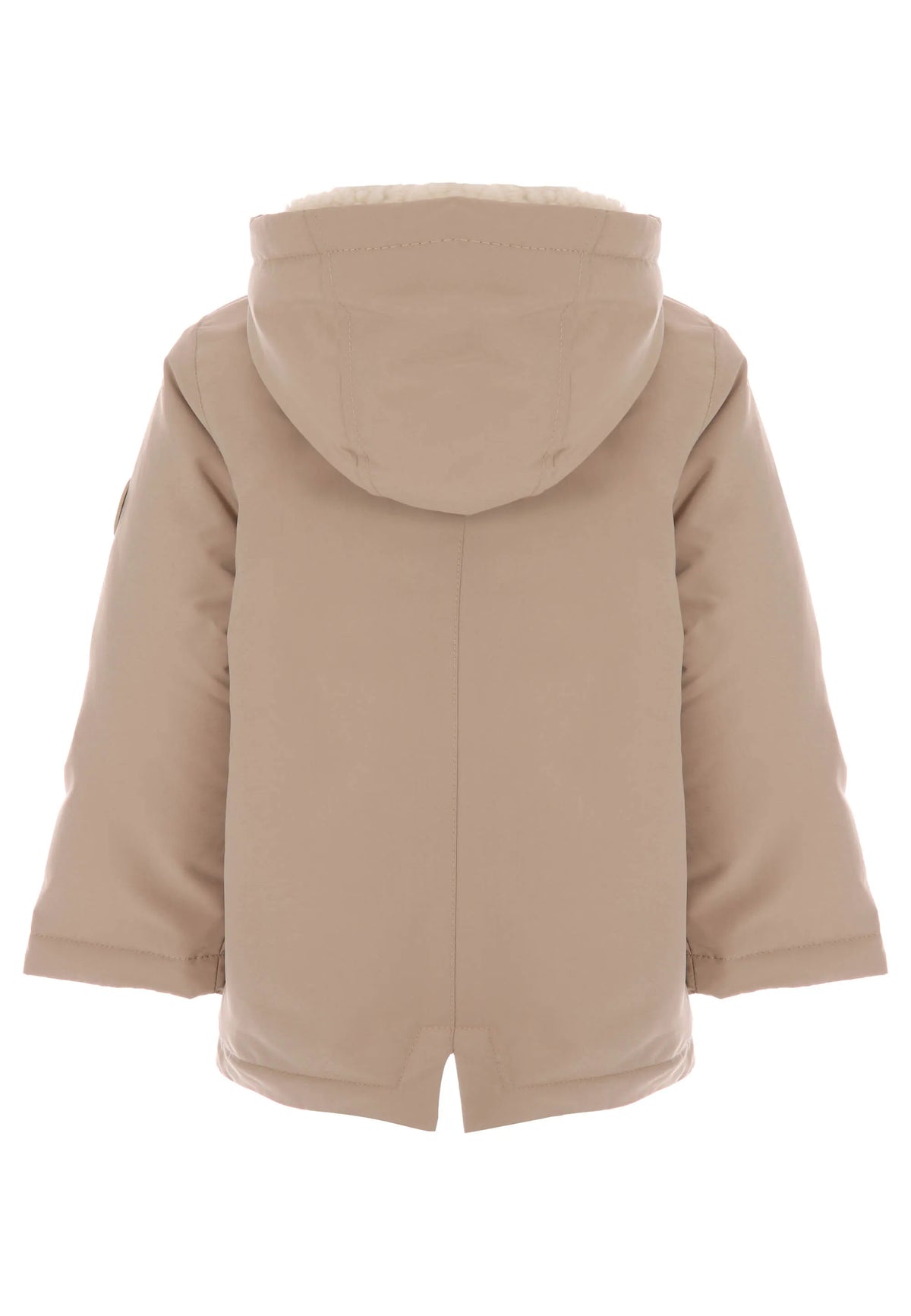 Younger Boys Stone Fleece Lined Parka Coat