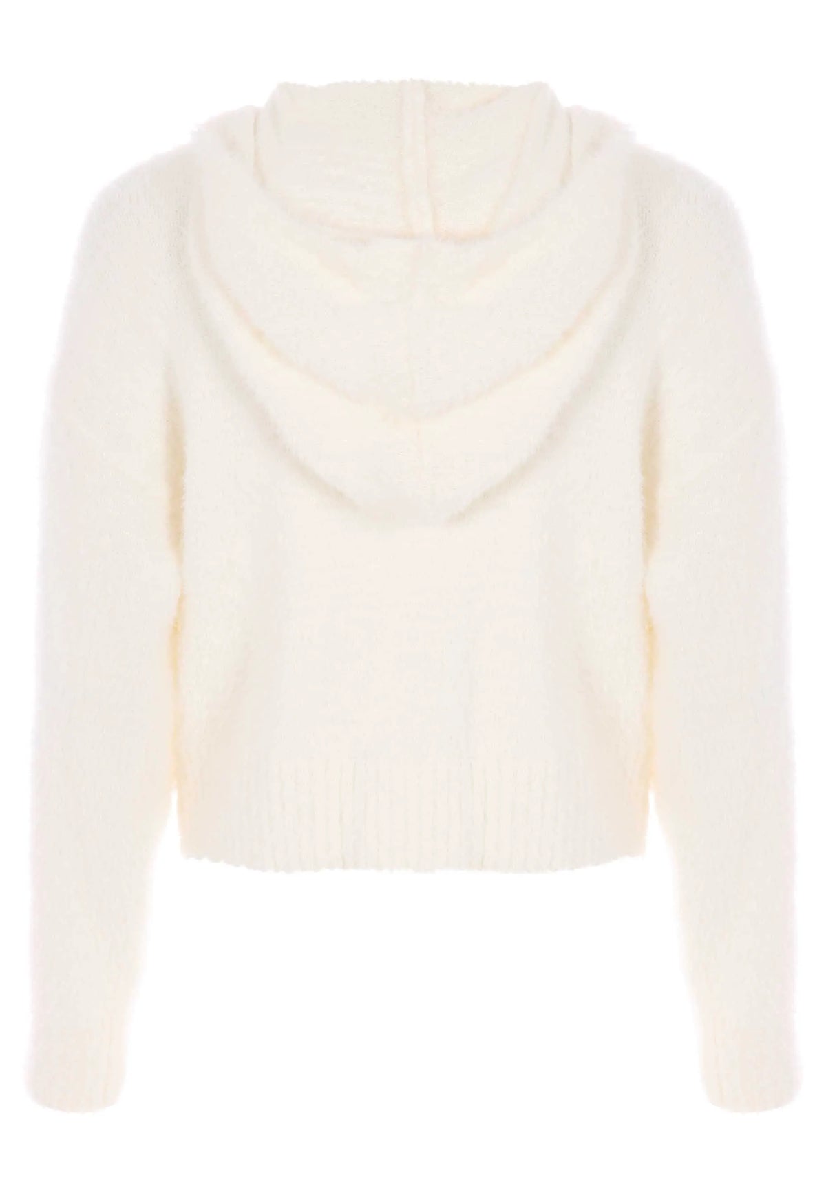 Older Girls Cream Knitted Hoodie