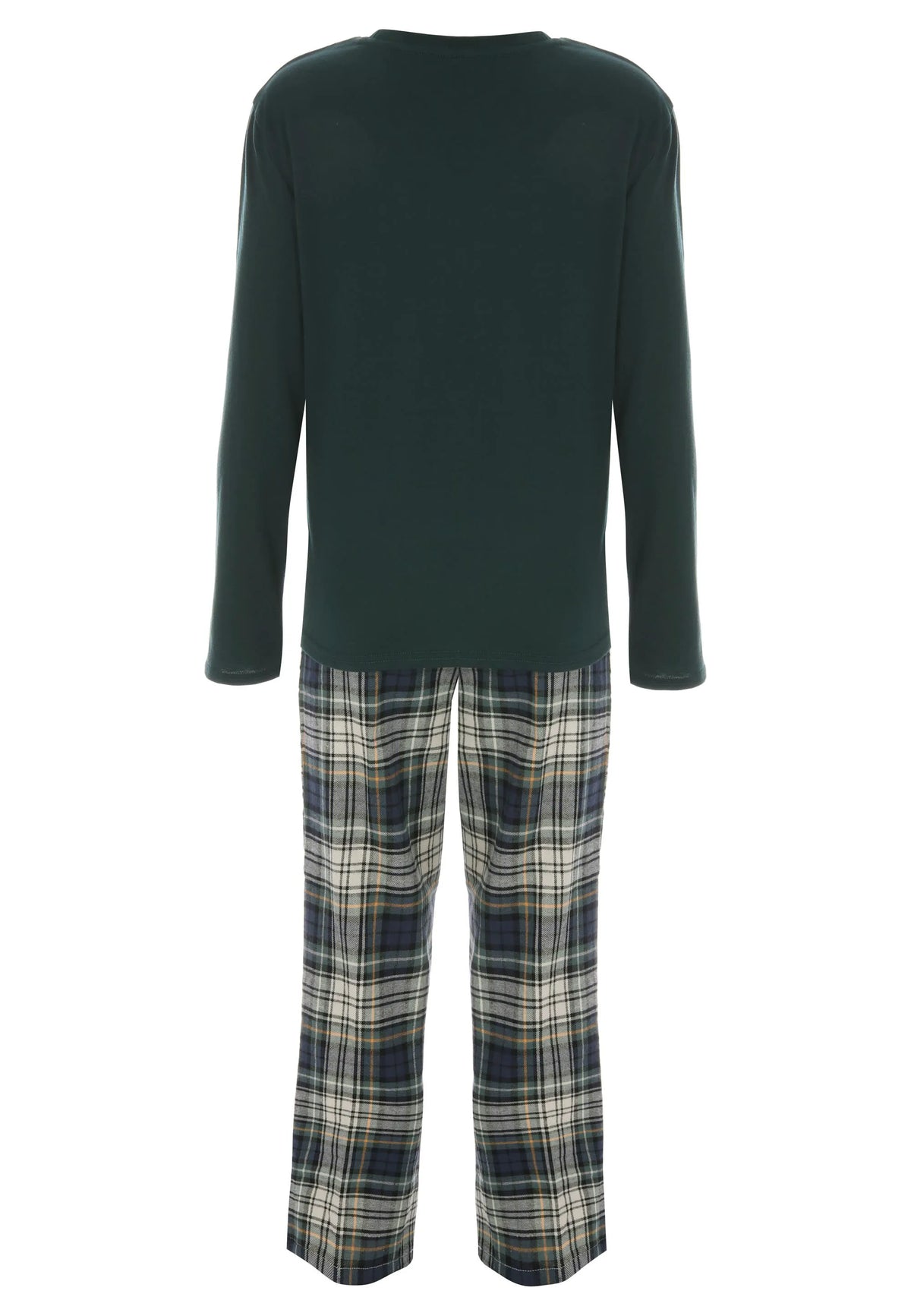 Older Boys Green Check Family Pyjama Set