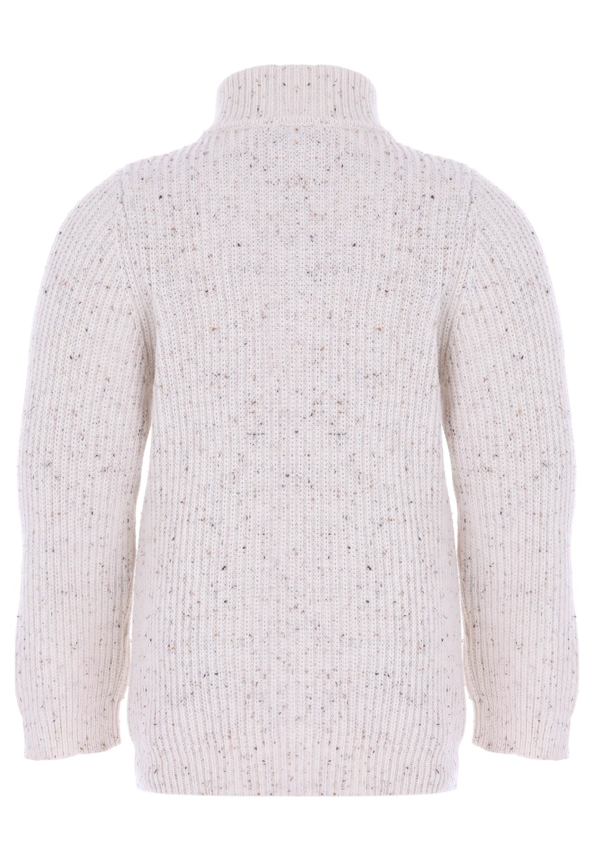 Younger Boys Ecru Quarter Zip Knitted Jumper