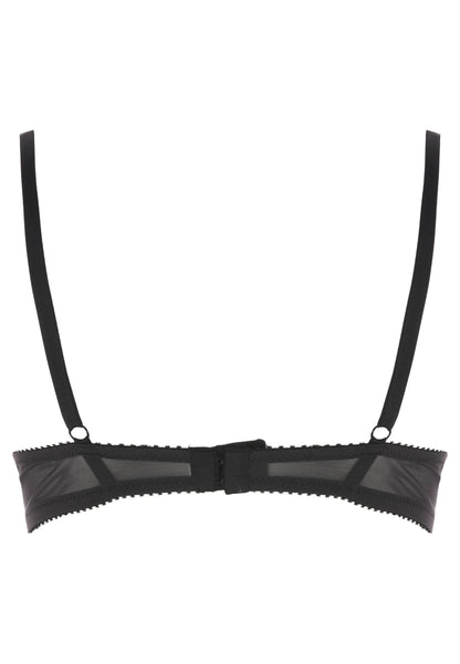 Womens Black & Red Rose Lace T-Shirt Bra (B-DD)