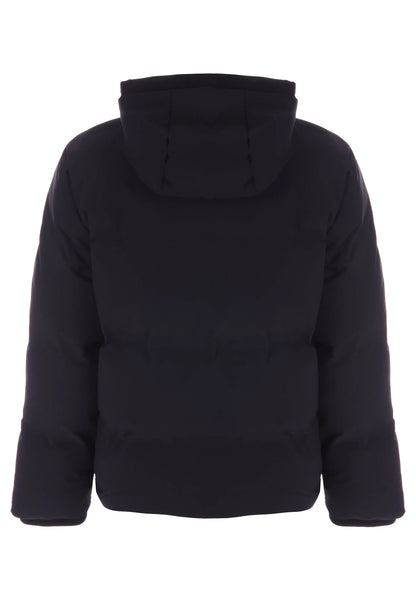 Older Boys Black Hooded Padded Jacket