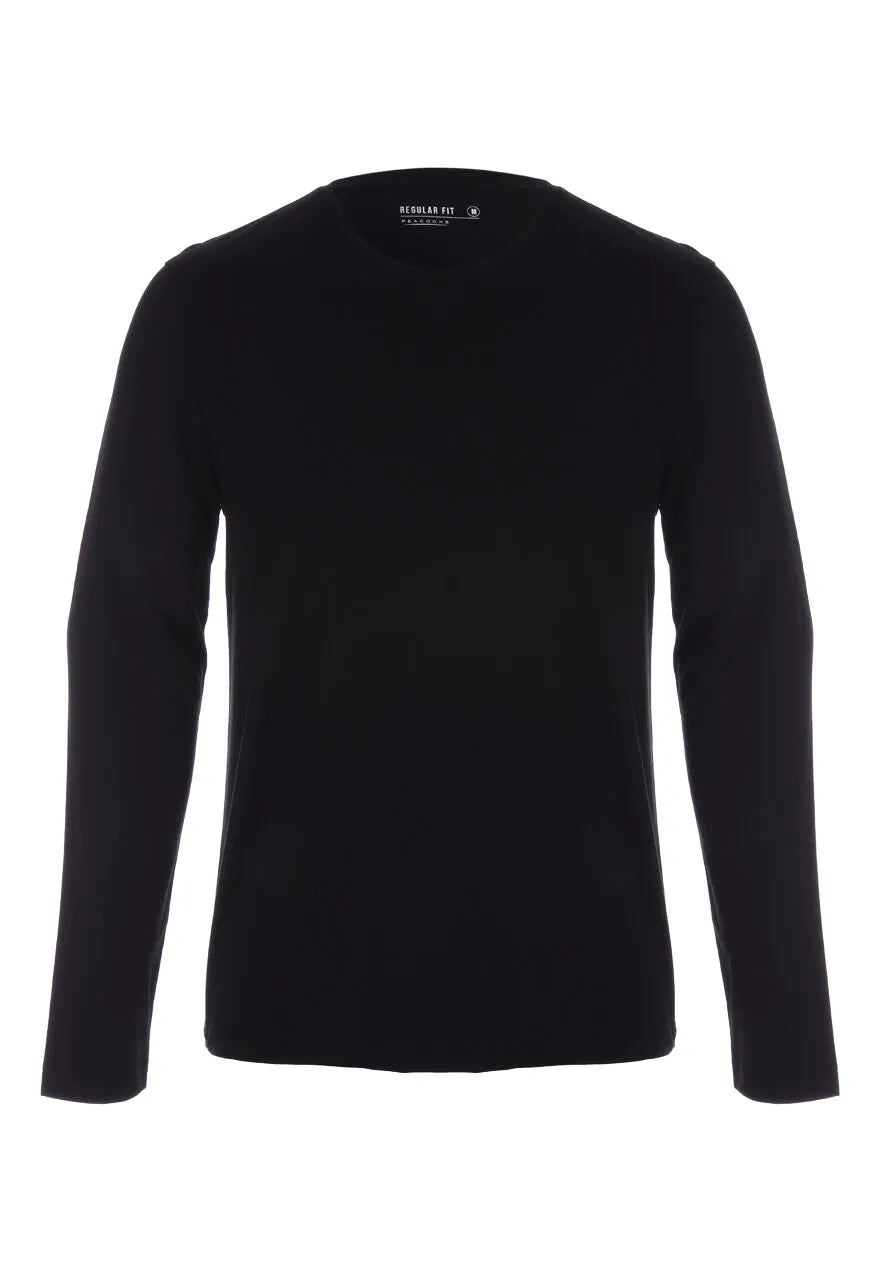 Mens Black Long Sleeve T-Shirt