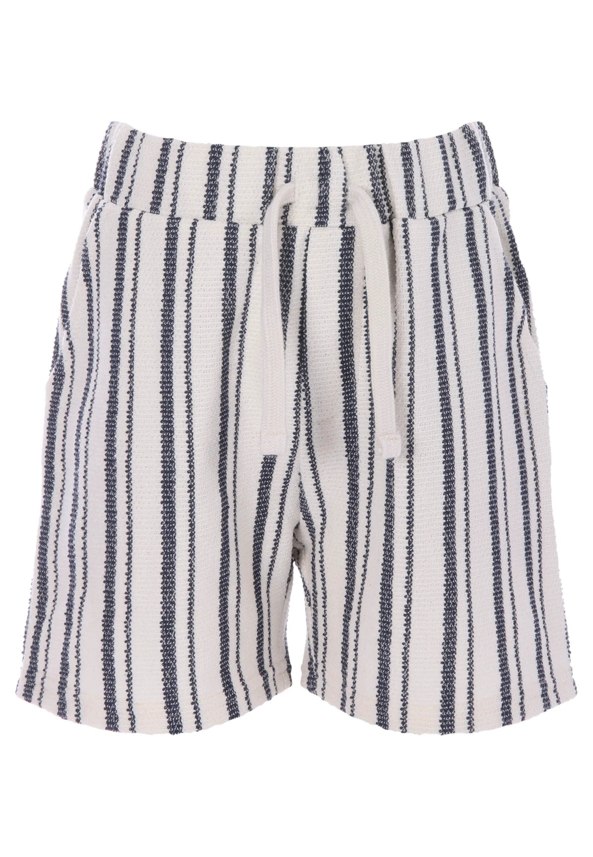 Younger Boys Ecru Stripe Shirt & Shorts Set