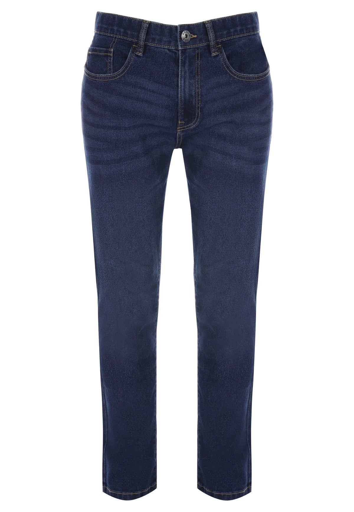 Mens Indigo Wash Straight Leg Jeans