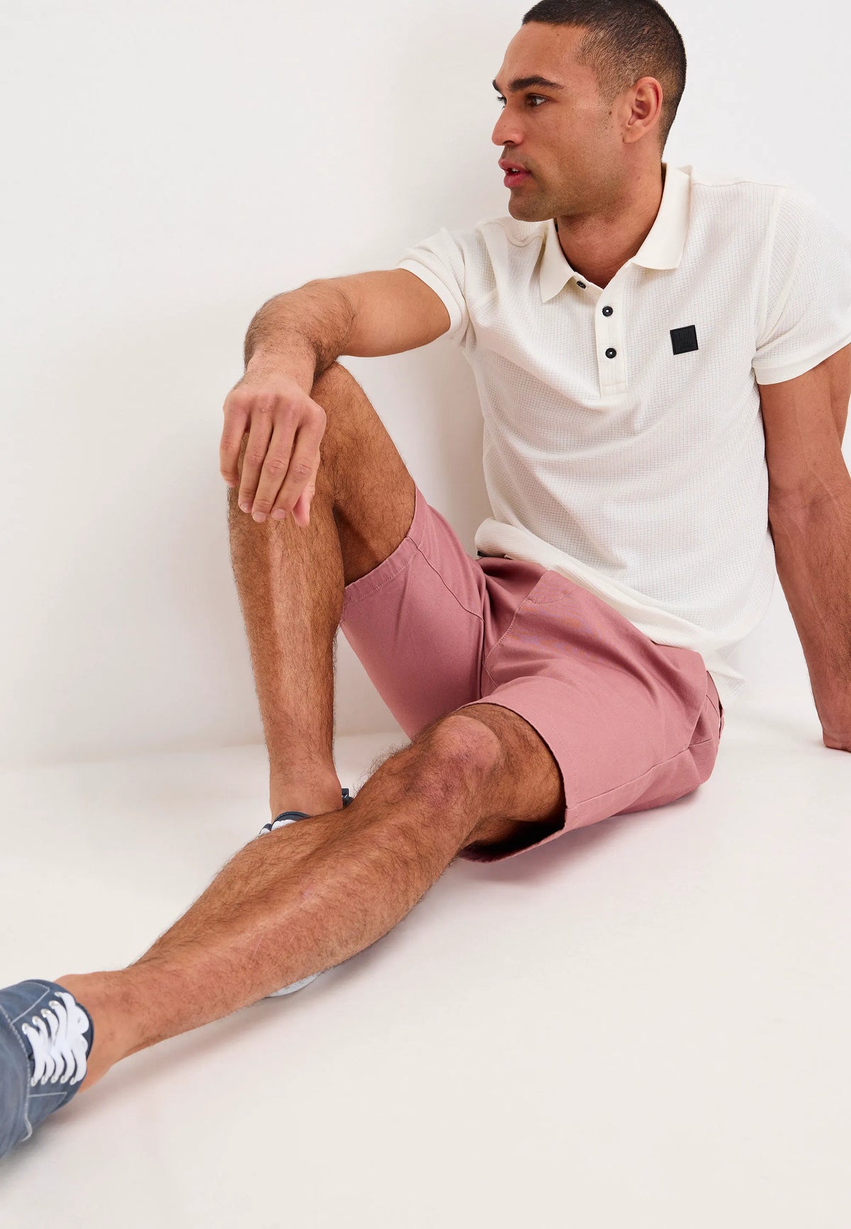 Mens Pink Cotton Rich Chino Shorts