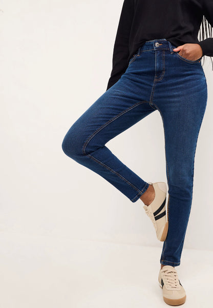 Womens Blue Plain Skinny Jeans
