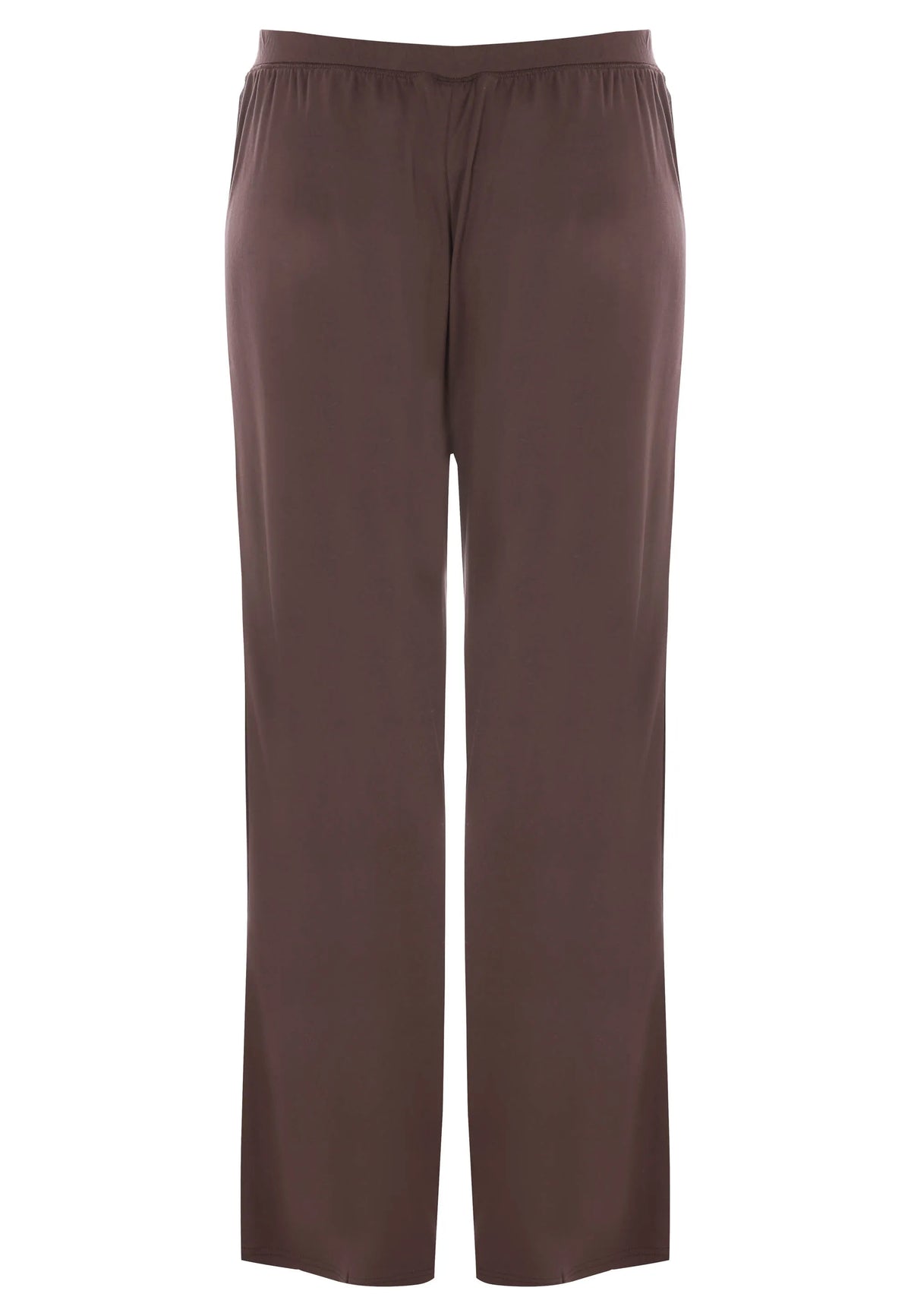 Womens Chocolate Brown Soft Touch Wide Leg Bottoms
