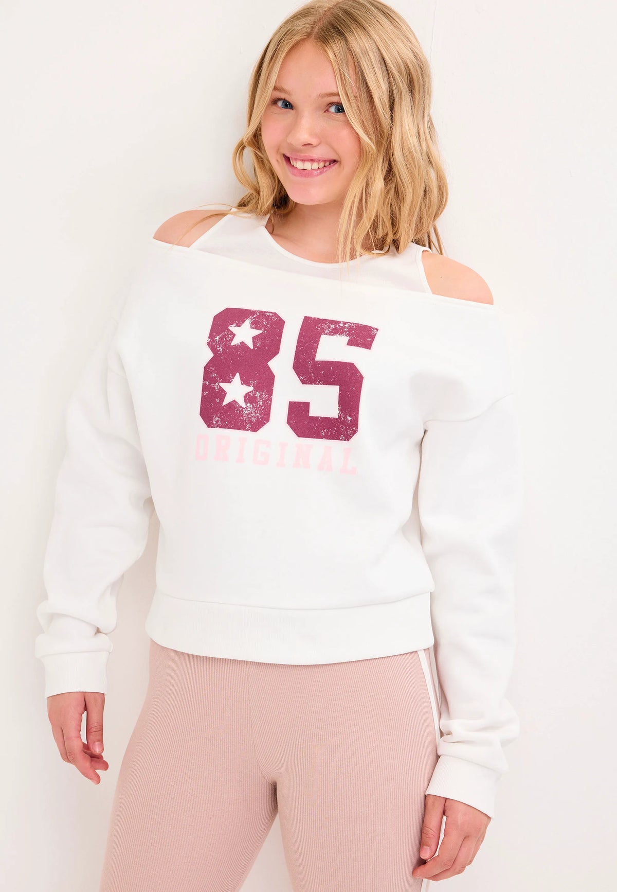 Older Girls Cream 2-In-1 85 Original Sweatshirt