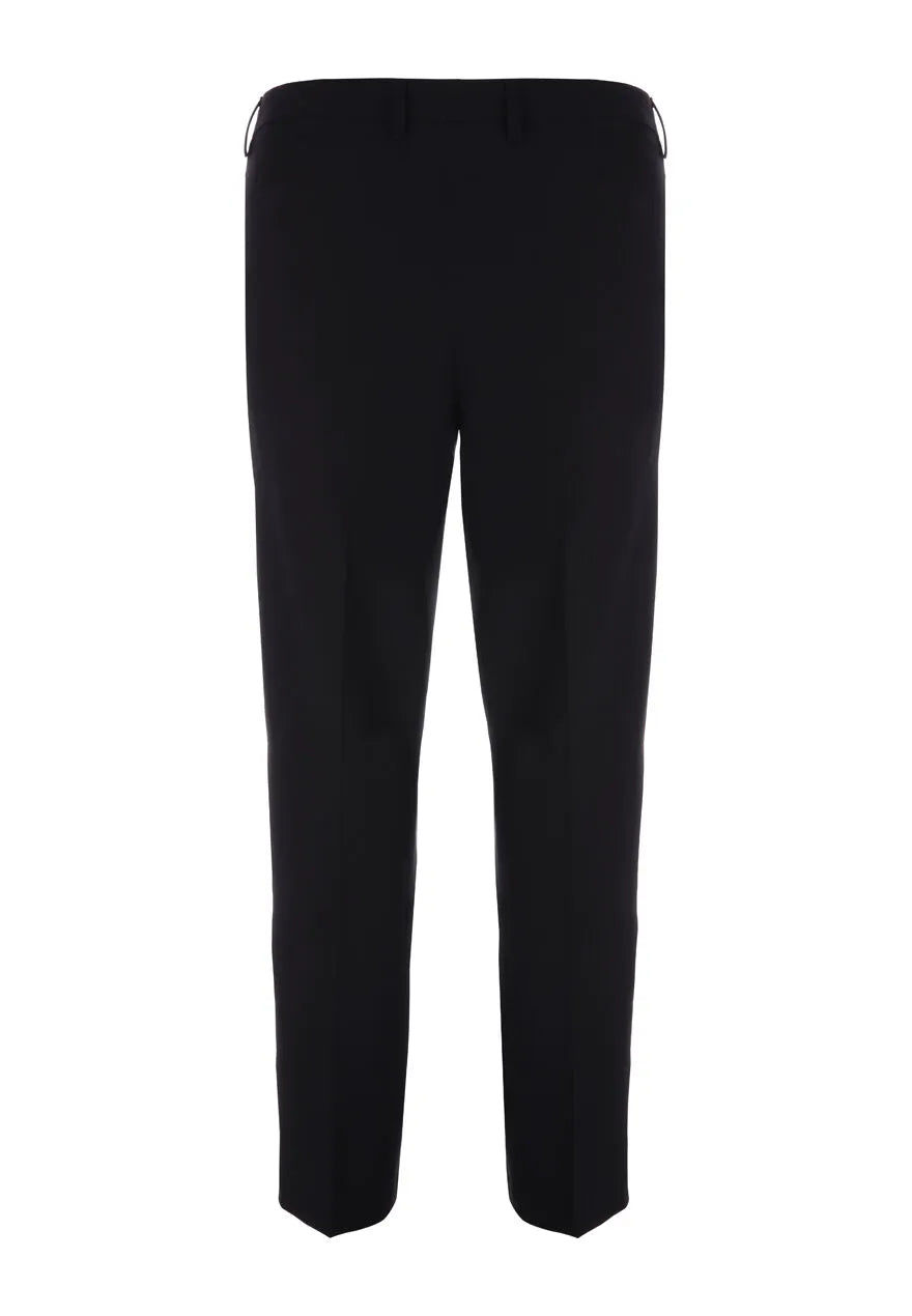 Mens Black Smart Straight Leg Trousers