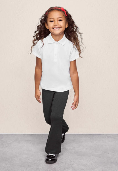 Girls Charcoal Grey Ponte School Bootcut Trousers