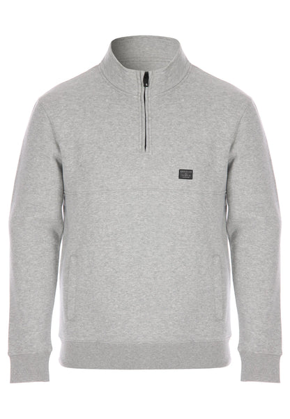 Mens Grey Quarter Zip Sweatshirt