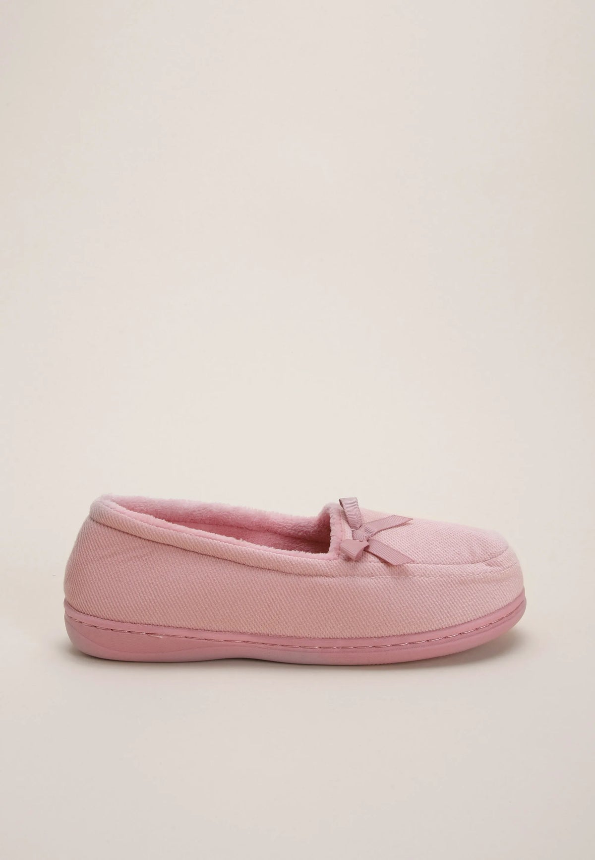 Womens Pink Woven Closed Back Slippers