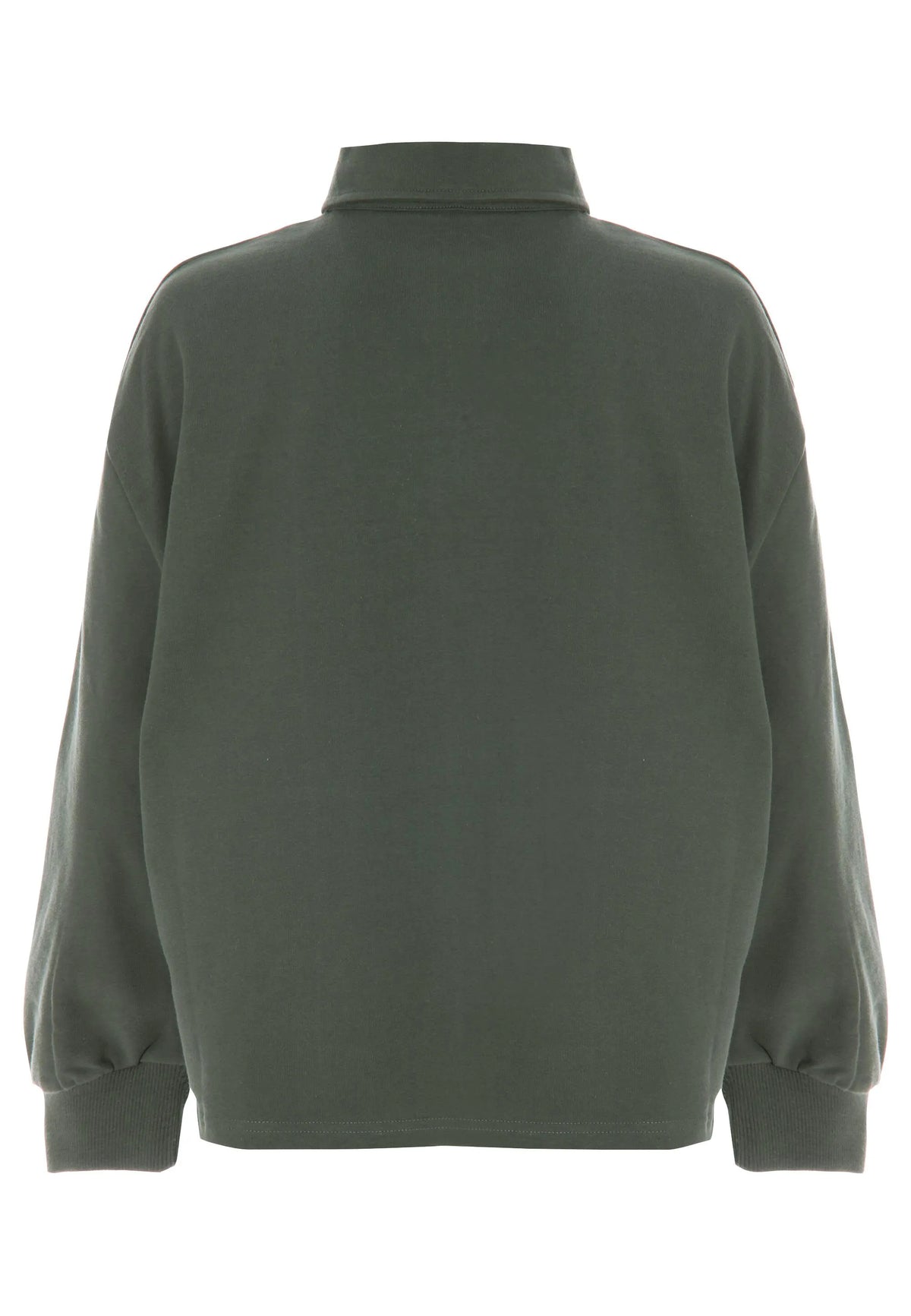Older Boys Green Cotton Rugby Sweat Top