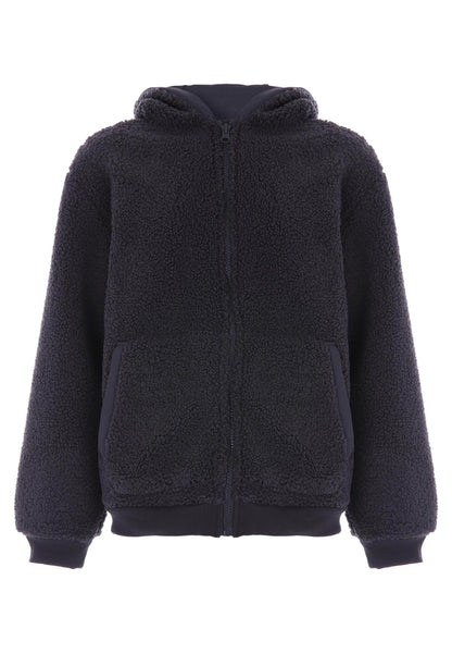 Older Boys Charcoal Borg Fleece Jacket