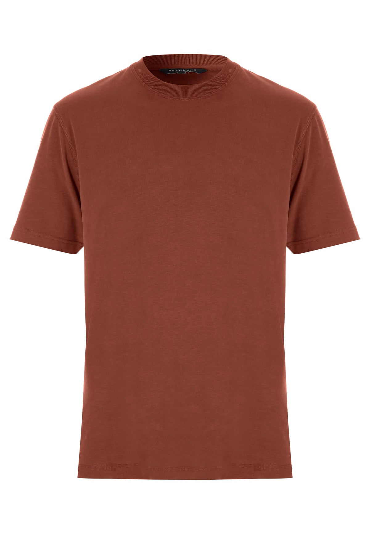 Mens Rust Peached Cotton Rich T-Shirt