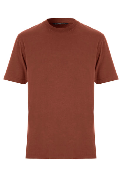 Mens Rust Peached Cotton Rich T-Shirt