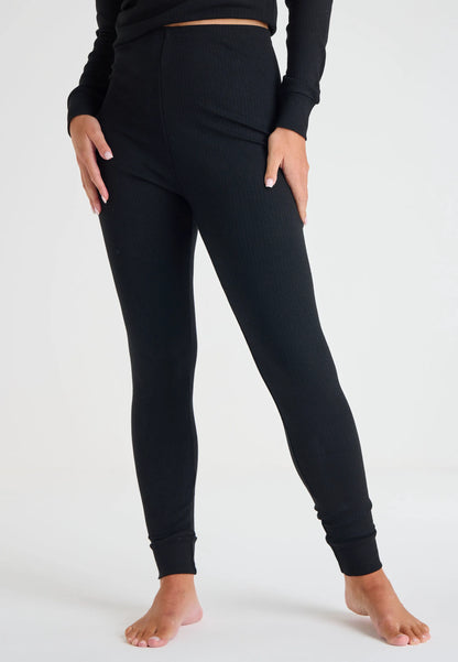 Womens Plain Thermal Heavy Weight Leggings