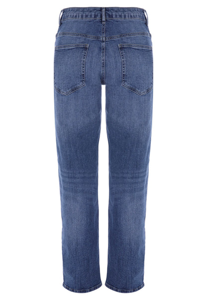 Mens Blue Plain Loose Fit Jeans