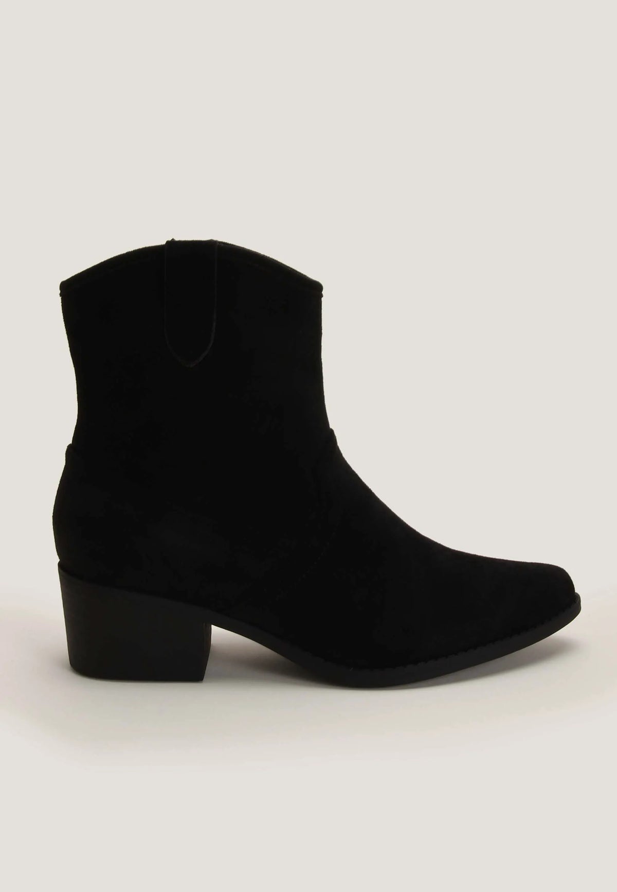 Womens Black Western Ankle Boots